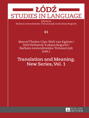 cover image of Translation and Meaning